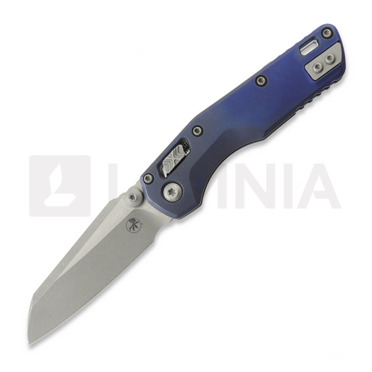 Microtech MSI Mini Ram-Lok Apocalyptic Antique Blue Slab Titanium kääntöveitsi, blue accent 210M-10APMS2