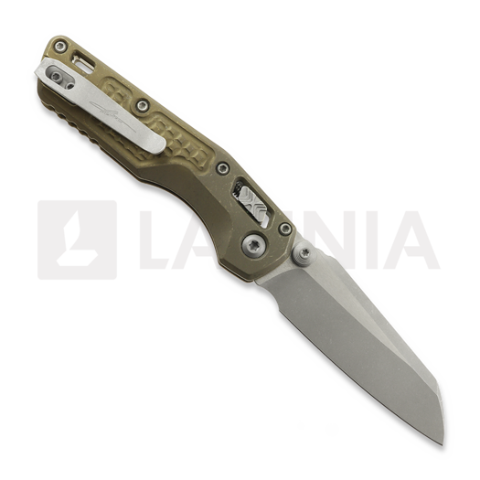 Microtech MSI Mini Ram-Lok Apocalyptic Antique Bronze Frag Titanium 접이식 나이프, bronze accent 210M-10APFRMS3