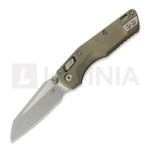 Складной нож Microtech MSI Mini Ram-Lok Apocalyptic Antique Bronze Slab Titanium, bronze accent 210M-10APMS3