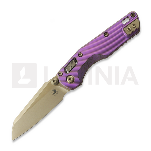 Складний ніж Microtech MSI Mini Ram-Lok Bronzed Stonewash Royal Purple Fluted Titanium, bronze accent 210M-13FLMS5