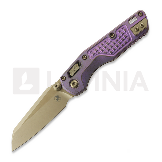 Πτυσσόμενο μαχαίρι Microtech MSI Mini Ram-Lok Bronzed Stonewash Royal Purple Frag Titanium, bronze accent 210M-13FRMS5