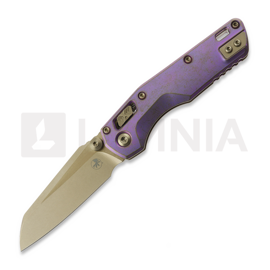 Складний ніж Microtech MSI Mini Ram-Lok Bronzed Stonewash Royal Purple Slab Titanium, bronze accent 210M-13MS5