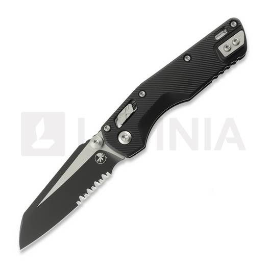 Microtech MSI Mini Ram-Lok S/E Black Tactical Fluted Aluminum sulankstomas peilis, dantytas 210M-2FL