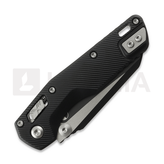 Navaja Microtech MSI Mini Ram-Lok S/E Black Tactical Fluted Aluminum, hoja dentada 210M-2FL