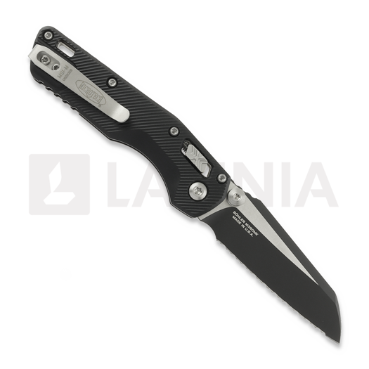 Navaja Microtech MSI Mini Ram-Lok S/E Black Tactical Fluted Aluminum, full serrated 210M-3FL