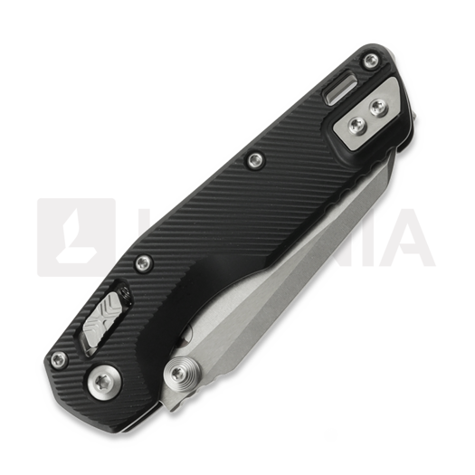 Microtech MSI Mini Ram-Lok Stonewash Standard Fluted Aluminum Black sulankstomas peilis 210M-10FL