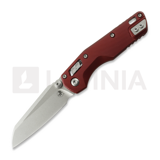 Microtech MSI Mini Ram-Lok Stonewash Standard Fluted Aluminum Merlot összecsukható kés 210M-10FLMR