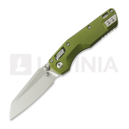 มีดพับ Microtech MSI Mini Ram-Lok Stonewash Standard Fluted Aluminum OD Green 210M-10FLOD