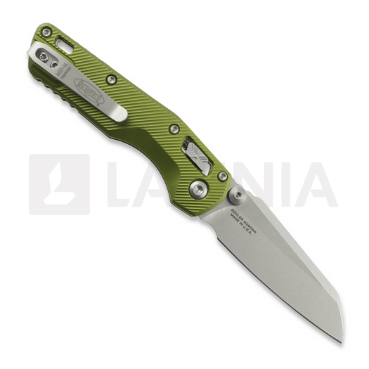 Navaja Microtech MSI Mini Ram-Lok Stonewash Standard Fluted Aluminum OD Green 210M-10FLOD