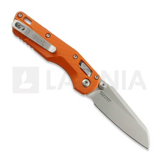 Navaja Microtech MSI Mini Ram-Lok Stonewash Standard Fluted Aluminum Orange 210M-10FLOR