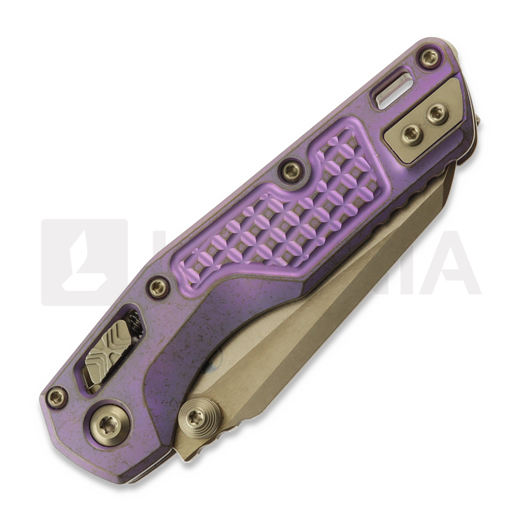 Microtech MSI Mini Royal Purle Frag Titanium 접이식 나이프, fully serrated 210M-15FRMS5