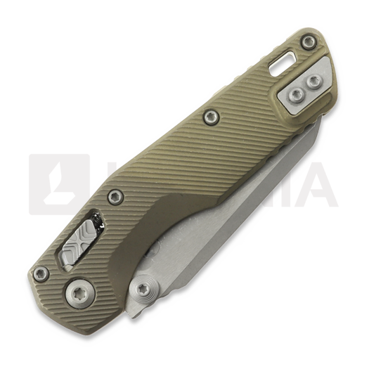Microtech MSI Mini S/E Apocalyptic Antique Bronze Fluted Titanium 접이식 나이프, fully serrated 210M-12APFLMS3