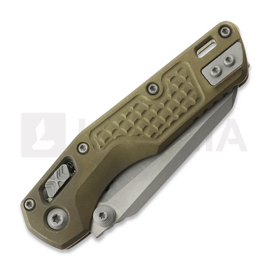 Microtech MSI Mini S/E Apocalyptic Antique Bronze Frag Titanium 접이식 나이프, fully serrated 210M-12APFRMS3