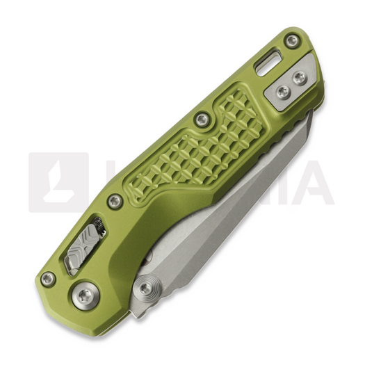 Navaja Microtech MSI Mini S/E Stonewash Frag Aluminum OD Green, full serrated 210M-12FROD
