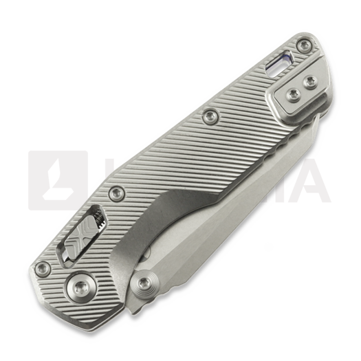 Couteau pliant Microtech MSI Mini S/E Stonewash Standard Fluted Titanium, blue accents 210M-10FLMS3