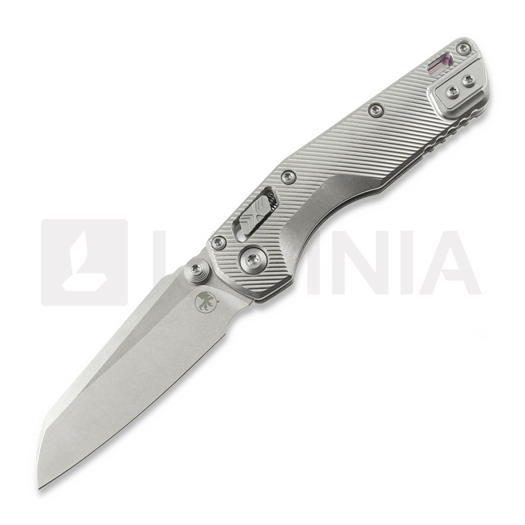 Microtech MSI Mini S/E Stonewash Standard Fluted Titanium סכין מתקפלת, purple accents 210M-10FLMS4