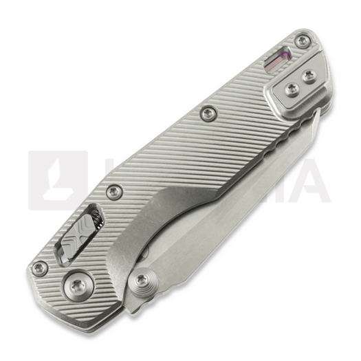 Microtech MSI Mini S/E Stonewash Standard Fluted Titanium sulankstomas peilis, purple accents 210M-10FLMS4