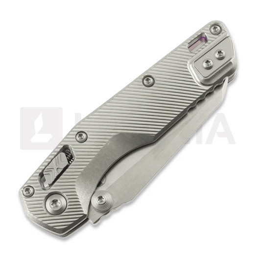 Microtech MSI Mini S/E Stonewash Standard Fluted Titanium sulankstomas peilis, purple accents 210M-10FLMS4