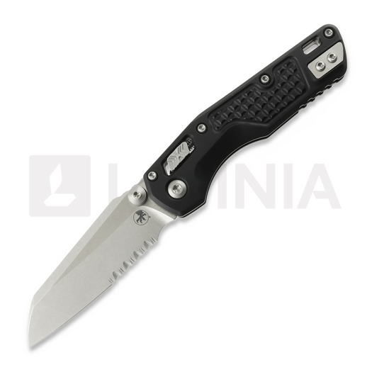 Microtech MSI Mini S/E Stonewash Standard Frag összecsukható kés, black, fűrészfogú 210M-11FR