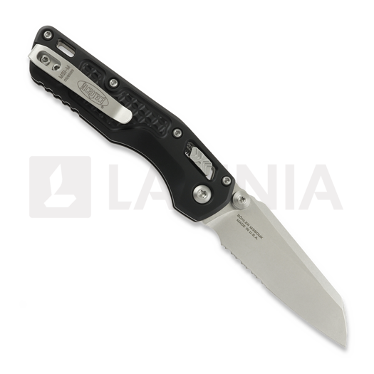 Microtech MSI Mini S/E Stonewash Standard Frag sulankstomas peilis, black, dantytas 210M-11FR