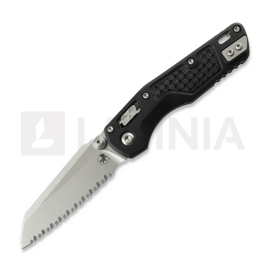 Microtech MSI Mini S/E Stonewash Standard Frag sulankstomas peilis, black, full serrated 210M-12FR