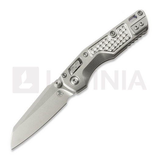 Microtech MSI Mini S/E Stonewash Standard Frag Titanium סכין מתקפלת, blue accents 210M-10FRMS3