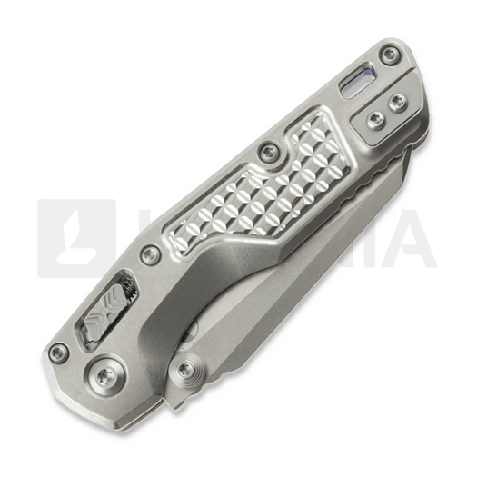 Couteau pliant Microtech MSI Mini S/E Stonewash Standard Frag Titanium, blue accents 210M-10FRMS3