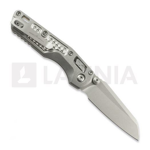 Microtech MSI Mini S/E Stonewash Standard Frag Titanium sulankstomas peilis, bronze accents 210M-10FRMS2