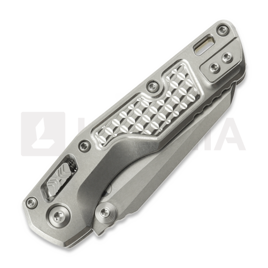 Microtech MSI Mini S/E Stonewash Standard Frag Titanium sulankstomas peilis, bronze accents 210M-10FRMS2