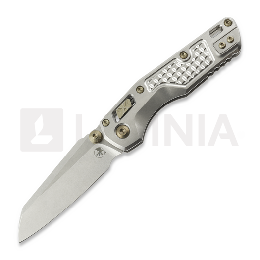 Microtech MSI Mini S/E Stonewash Standard Frag Titanium sulankstomas peilis, flamed accents 210M-10FRMS5
