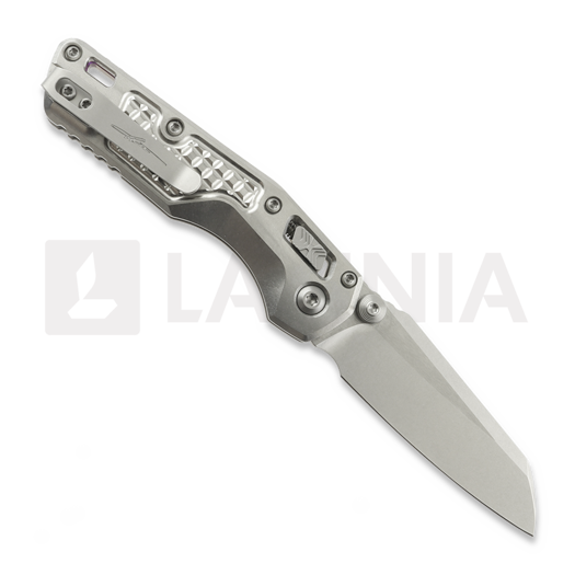 Microtech MSI Mini S/E Stonewash Standard Frag Titanium foldekniv, purple accents 210M-10FRMS4