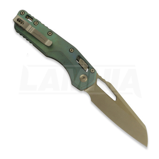 Microtech MSI Ram-Lok kääntöveitsi, Antique Green Ano Slab Side, Bronzed Stonewash 210-13MS1