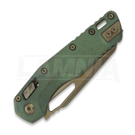 Microtech MSI Ram-Lok sulankstomas peilis, Antique Green Ano Slab Side, Bronzed Stonewash 210-13MS1