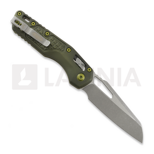 Microtech MSI Ram-Lok kääntöveitsi, Distressed Grenade Green, Apocalyptic Standard 210-10FRDGG-U25