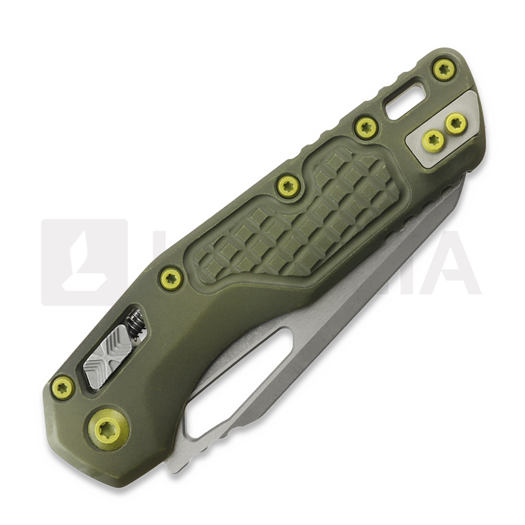 Microtech MSI Ram-Lok sulankstomas peilis, Distressed Grenade Green, Apocalyptic Standard 210-10FRDGG-U25