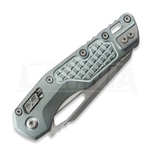 Microtech MSI Ram-Lok k&auml;&auml;nt&ouml;veitsi, Ice Blue Ano Frag, Stonewash 210-10FRMS6