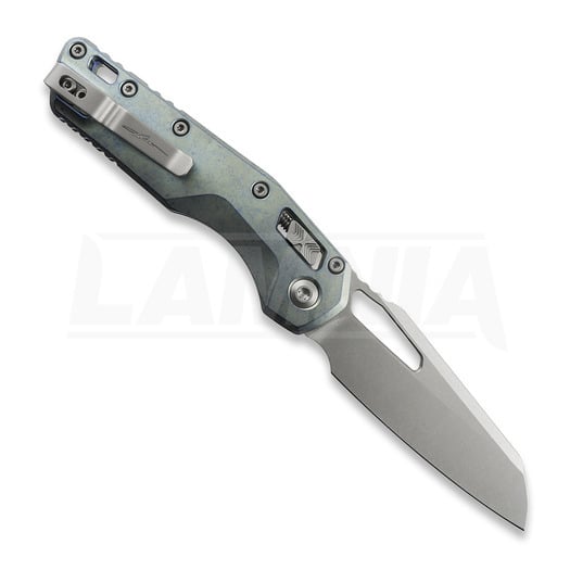 Microtech MSI Ram-Lok kääntöveitsi, Ice Blue Ano Slab, Stonewash 210-10MS6