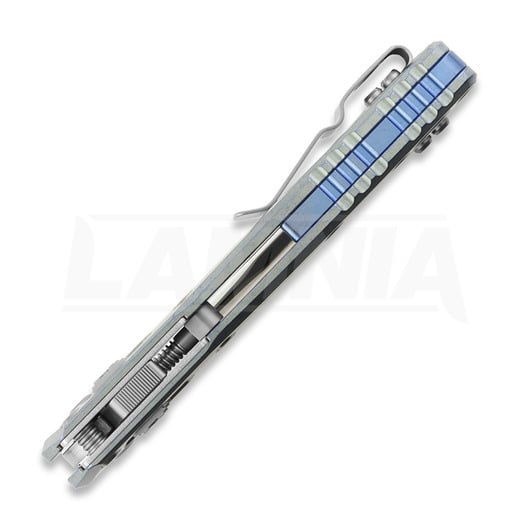 Microtech MSI Ram-Lok összecsukható kés, Ice Blue Ano Slab, Stonewash 210-10MS6