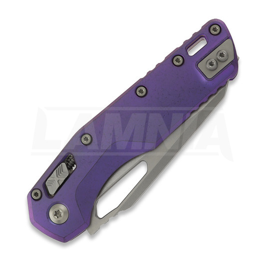 Microtech MSI Ram-Lok k&auml;&auml;nt&ouml;veitsi, Purple Haze Ano Slab Side, Stonewash 210-10MS5