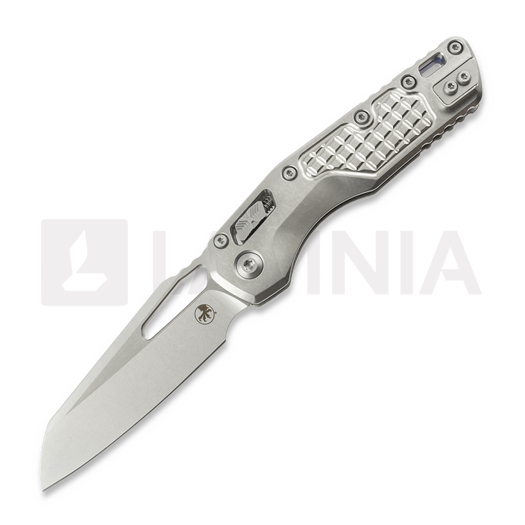 Microtech MSI Ram-Lok Stonewashed összecsukható kés, Frag Titanium, blue accents 210-10FRMS2