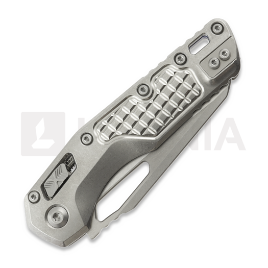Microtech MSI Ram-Lok Stonewashed sulankstomas peilis, Frag Titanium, blue accents 210-10FRMS2