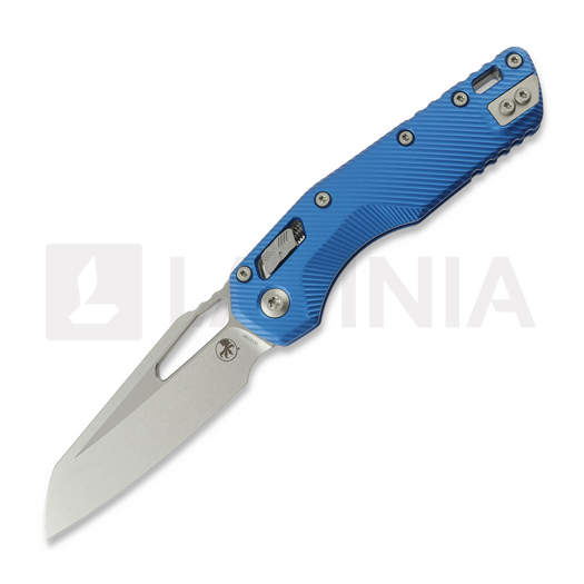Skladací nôž Microtech MSI S/E, Blue Fluted Aluminum, Stonewash 210-10FLBL