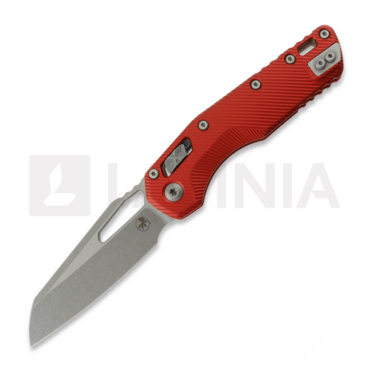 Microtech MSI S/E סכין מתקפלת, Red Fluted Aluminum, Apocalyptic 210-10APFLRD