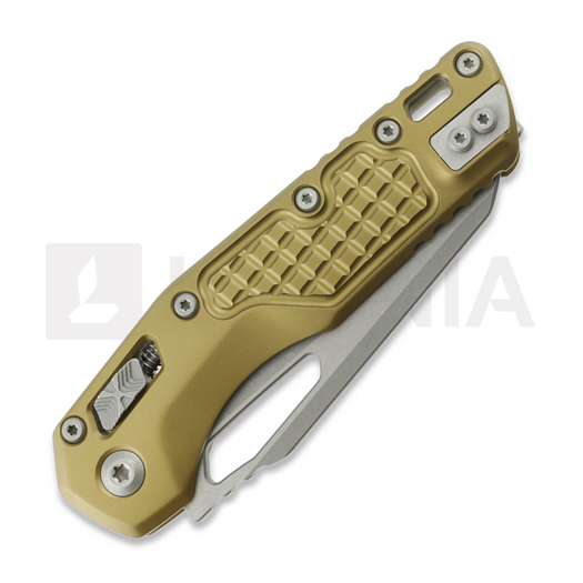 Microtech MSI S/E sulankstomas peilis, Tan Frag Aluminum, Apocalyptic 210-10APFRTA