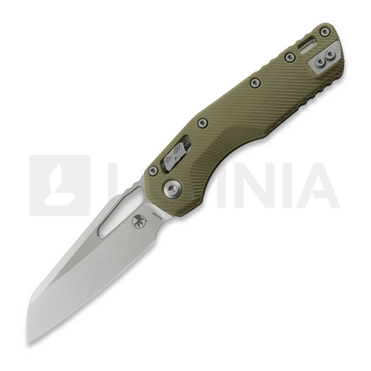 Microtech MSI Stonewashed kääntöveitsi, Standard, Fluted G-10 od green 210-10FLGTOD