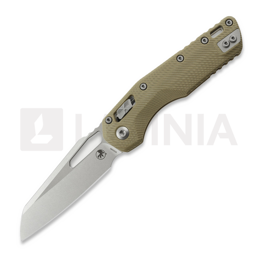 Microtech MSI Stonewashed 접이식 나이프, Standard, Fluted G-10 tan 210-10FLGTTA