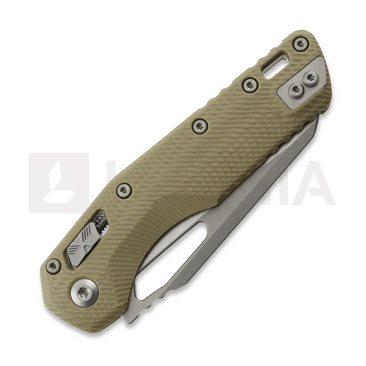 Microtech MSI Stonewashed sulankstomas peilis, Standard, Fluted G-10 tan 210-10FLGTTA