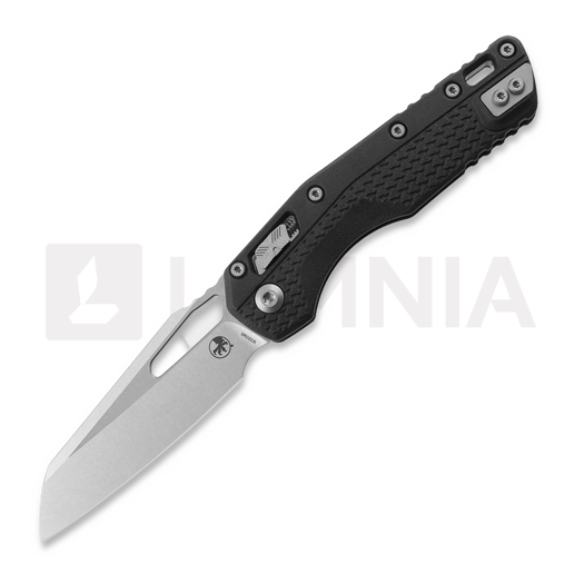 Microtech MSI Stonewashed 접이식 나이프, Standard, Tri-Grip handle, black 210T-10PMBK