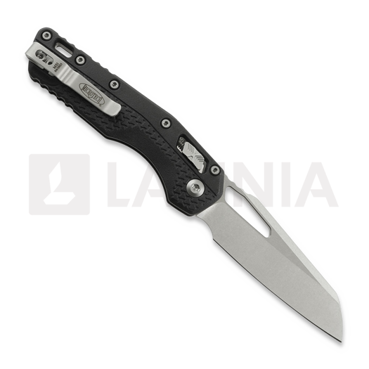 Microtech MSI Stonewashed sulankstomas peilis, Standard, Tri-Grip handle, black 210T-10PMBK