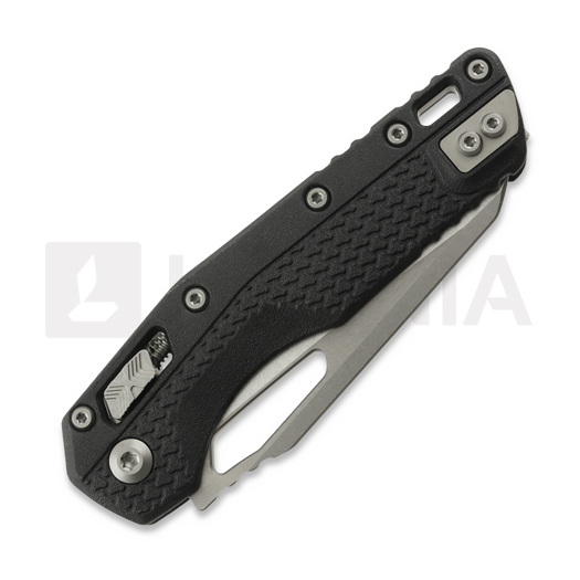 Microtech MSI Stonewashed sulankstomas peilis, Standard, Tri-Grip handle, black 210T-10PMBK
